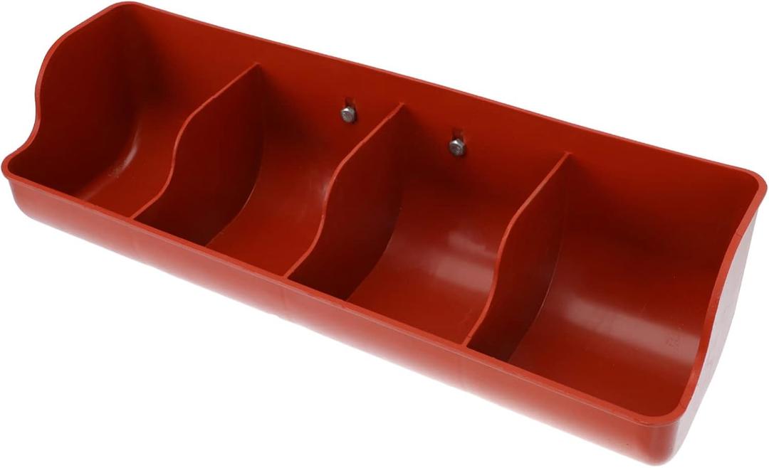 DOITOOL Plastic Fence Feeder Heavy Duty Pig Trough 4 Compartment Livestock Feeder Plastic Pig Feeer Livestock Pets Animal Farm Supplies