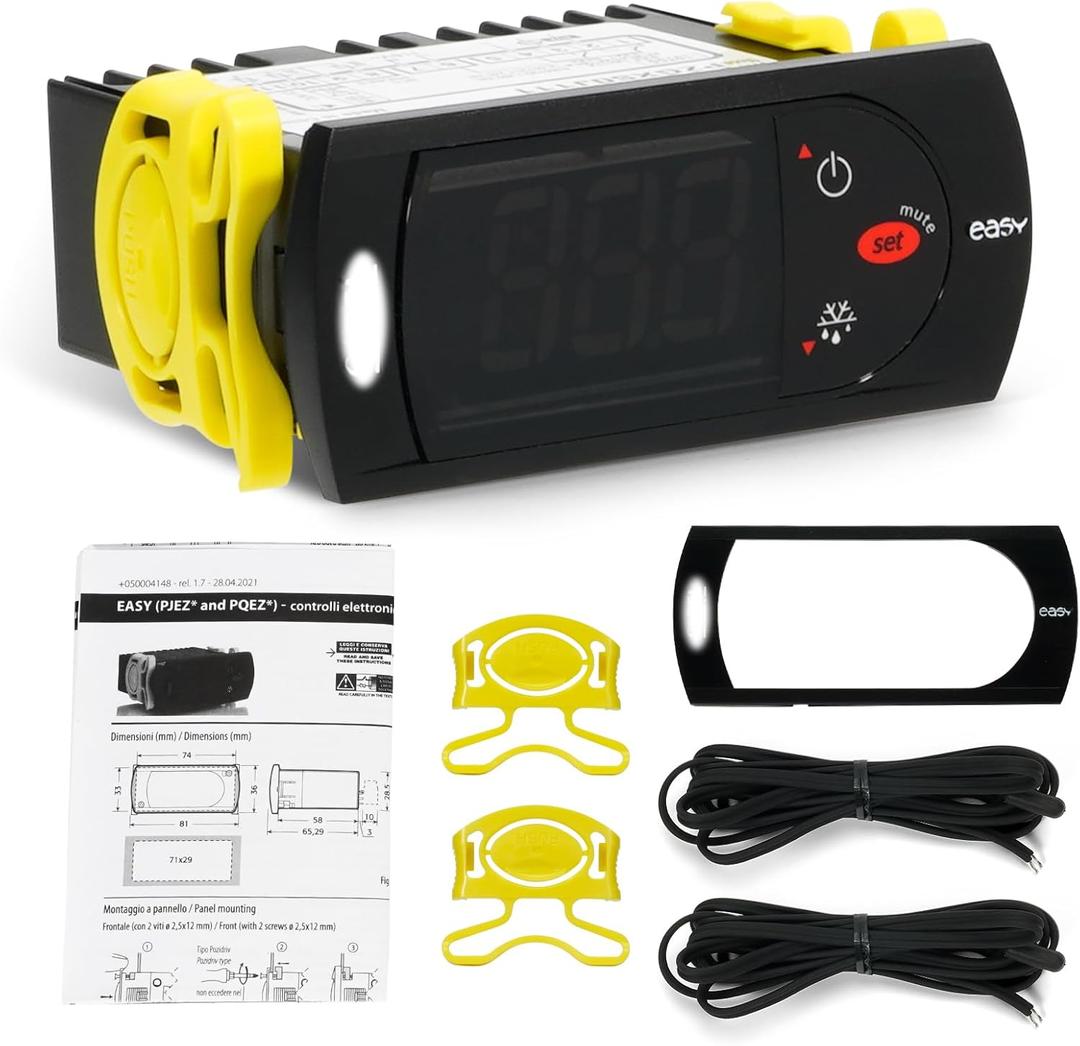 for Carel Temperature Controller, PZGXS0J111 for Carel Control Temperature Thermostat with Sensor Probes NTC - Fit for Carel and All Refrigerator Types 115v Refrigeration Cooler Control
