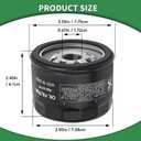 49065-0721 Oil Filter 49065-7007 for Kawasaki FR691V FR730V FR651V FR600V FX600V FX730V FS691V FS651V FR651V Engines, Pack of 2