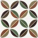 HOMETITUTE 10PCS 12x12 Inch Retro Mid-Century Leaf Motif Floor Tiles Peel and Stick Removable Self Adhesive DIY Vinyl Flooring Stickers for Kitchen Bathroom Living Room Entryway Home Decor