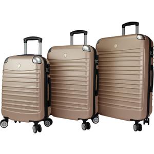 Dejuno Impact New Generation Hardside 3-Piece Spinner Luggage, Champagne, One_Size