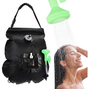 Solar Shower Bag, Portable Solar Shower for Camping, 5 Gallons/20L Camping Shower Bag with Removable Hose and On-Off Switchable Shower Head, Portable Shower for Camping, Hiking, Beach Swimming