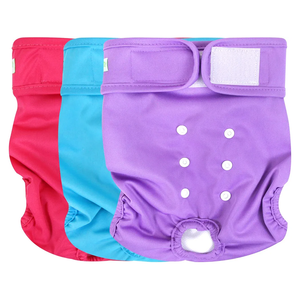 Washable Reusable Premium Female Dog Diapers, Medium Large Small Dog Doggie Puppy & Doggy Diapers Female,Period Panties in Heat (Pack of 3, Medium)
