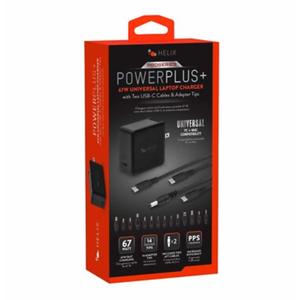 Helix 65W Universal USB-C Laptop Charger Power Adapter (ETHNBC65U) Black