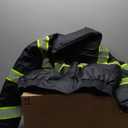 VENDACE Hi Vis Reflective Safety Winter Jackets for Men Polar Fleece Lining ANSI Class 1 High Visibility Jacket Black(Black,L)