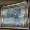 Funly mee Vintage 11x14 Picture Frame Antique Gold Photo Frame for Tabletop & Wall Mounted