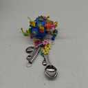 KATUMO Bird Toys, Parrot Pull Spoons Colorful Acrylic Stick Toys Bird Chew Toys for Amazon Parrot, African Grey, Conure, Caique, Quaker, Small Cockatoo, Mini Macaw, Eclectus and Similar Birds (Blue ball)