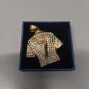 Number 7 Soccer Jersey Necklace for Boys, No.7 Soccer Jersey Ball Necklace for Mens, No.7 Jersey Soccer Necklaces for Football Fans (Gold)