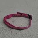 Heavy Duty Dog Collar with Handle | Ballistic Nylon Heavy Duty Collar | Padded Reflective Dog Collar with Adjustable Stainless Steel Hardware | Convenient Sizing for All Breeds (Small (11 - 14" Neck), Hot Pink)