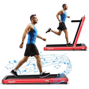 SuperFit 4.75HP 2 In 1 Folding Treadmill W/Remote APP Control Red