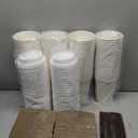 [100 Pack] 12 oz Paper Coffee Cups, Disposable Paper Coffee Cup with Lids, Sleeves, and Stirrers, Hot/Cold Beverage Drinking Cup for Water, Juice or Tea, Suitable for Home, Shops and Cafes