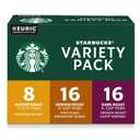 Starbucks K-Cup Coffee Pods, Starbucks Blonde, Medium and Dark Roast Hot or Iced Coffee, Variety Pack, 40 Keurig Pods, Best By 19 OCT 2026