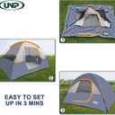 Camping Tent 2-4 Person, Waterproof Windproof Tent with Rainfly Easy Set up-Portable Dome Tents for Camping