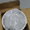 AKASUKI Table Lamp for Bedroom, 3 Way Dimmable Touch Lamp with Dual Charging Station, Small Bedside Lamps for Night Stands, Living Room, Office(LED Bulb Included) (14.25 in, Cream Shade-Wood Base)