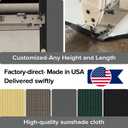 5'X50' Fence Privacy Screen Heavy Duty 170 GSM Windscreen & Dustproof Fabric Privacy Screen Covering Mesh Fencing for Outdoor Patio, Balcony, Pool Deck, Dark Grey