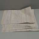 Leetaltree Lightsteel Beige with Yellow Placemats Set of 7 - Heat Resistant Non-Slip Place mats for Dining Table, Washable Durable PVC Vinyl Woven Table Mats (Lightsteel Beige with Yellow, 7)