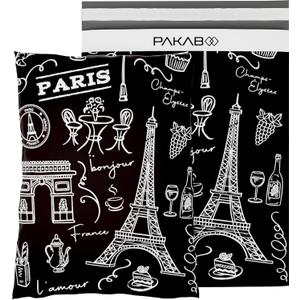 PAKABOO Poly Mailer Shipping Bags 6x9 Inch, 100 Pack, Non-Padded Envelopes with Tamper Proof Self-Seal, Paris Print Packaging