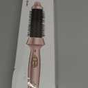 Aima Beauty Hot Brush, 1.3"/35mm Heated Curling Brush Makes Hair Smoother, Softer, Thermal Brush Get Natural Curls, Easy to Use, 30S Fast Heating, Dual Voltage & 60 Mins Auto-Off, Gold