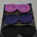 LKY DIGITAL Sleep Mask for Side Sleeper 3 Pack, Blackout 3D Eye Mask for Sleeping, Night Blindfold for Men Women (Black & Blue & Purple)