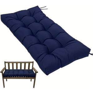 Garden Bench Seat Cushion Waterproof 130x50x8cm, 2 Seaters Porch Swing Cushion Replacement with Ties, for Garden Patio Furniture Lounger Bench Dining & Kitchen Seats(R11) (One Size)