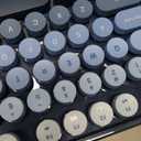 Wireless Keyboard and Mouse Combo, Retro Typewriter Keyboard with Round Keycaps, Full-Size Ergonomic, Blue, Ideal for Windows PC, Home, Office, and College, Wireless Keyboard Mouse Combo