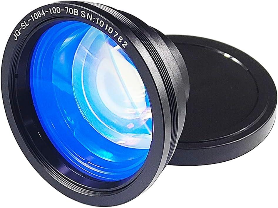 HUNST F-Theta Scan Lens Field 70x70mm FL 100mm for Fiber Laser Engravers Optical Scanning Lens for 1064nm Galvo System, M85 Thread (70x70mm FL 100mm)