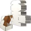 4x4x2 inches Small Shipping Boxes Set of 100 - White Mailer Corrugated Cardboard Boxes for Shipping Packaging Mailing Products