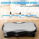 Vibration Plate Exercise Machine for Lymphatic Drainage Weight Loss, Whole Body Workout Vibration Fitness Platform ,Home Training Equipment ,Sport Gym for Weight Loss Fat Burner for Women Men (Large)