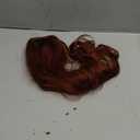 BARSDAR Medium Auburn Wavy Drawstring Ponytail Extensions  20 Inch Drawstring Comb Clip in Ponytail Extensions for Women, Synthetic Natural Looking Curly Wavy Auburn Pony Tails Hairpieces