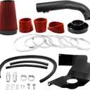 Cold Air Intake System with Heat Shield, Black Powder Coated, for 2014-2018 Chevy Silverado|GMC Sierra 1500|Cadillac Escalade1500 5.3/6.2L V8 Engine ﻿