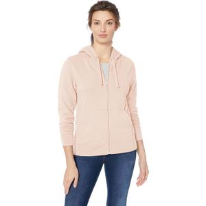Amazon Essentials womens Fleece Full-Zip Hoodie (Large, Light Pink)