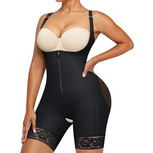 Nebility Fajas Colombianas Bodysuit Shapewear for Women Tummy Control Body Shaper Postpartum Butt Lifter with Zipper, 2XL