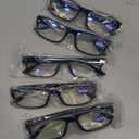 Gaoye 0.0 Professional Men Reading Glasses for All Day - Computer Readers with Blue Light Protection - Value Pack (B1-5 Pack Light Black)