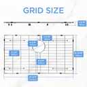 Sanycasa Stainless Steel Kitchen Sink Grid – 27-3/4” x 15-11/16” Sink Protector for Single Bowl Sinks – Rear Drain with Corner Radius 3/8", Durable Sink Grate & Drying Rack for Glassware