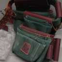 Nylon and Leather Tool Belt | Nylon Tool Pouch | Carpenter Tool Belt | Construction | Framers | Electrician Tool Belts | Drywall Tool Bags | Handyman | Electric (GREEN)