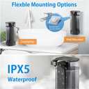 Automatic Liquid Soap Dispenser, Rechargeable, Touchless, 17oz/500ml with 4 Adjustable Soap Levels, Wall Mount & Waterproof, Liquid Hand/Dish Soap Dispenser for Bathroom Kitchen