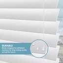 LEVOLOR Basics 2 Faux Wood Horizontal Blinds for Indoor Windows, 35 W x 64 H, Cordless Light Filtering Window Shade for Any Room, White
