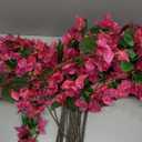 Yuxung 30 Pcs Artificial Faux Bougainvillea Fake Flower Silk Bougainvillea Branches UV Resistant Outdoor Indoor Decoration for Wedding Home Centerpieces Outside Decor (Rose Purple)