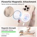 Magnetic Phone Ring Grip Holder, Silicone Finger Loop Grip, Compatible with MasSafe, Back of Phone for iPhone Pro Max/Plus/16/15/15/14/13/12 Series, Oat