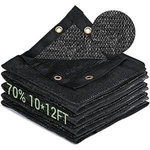 70% Garden Shade Cloth, 10x12FT HDPE Mesh Tarp with Upgraded Grommets, UV-Resistant Outdoor Sun Shades for Greenhouse, Garden, Patio Plants, Pergola