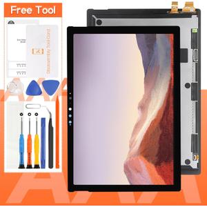 Screen replacement for Microsoft Surface Pro 7 plus 12.3 inches LCD Display Replacement 1960 1961 Touch Screen Digitizer Full Assembly(not fit for pro 7)