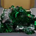 Joiedomi 5 FT Pop Up Christmas Green Tree with Lights, Collapsible Tinsel Christmas Tree Decorations with 50 Multicolor LED Lights and Ball Ornaments for Home Holiday Party Indoor Decor