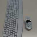 Wireless Keyboard and Mouse Combo, ULSOU 2.4G Full-Sized Ergonomic Computer Keyboard with Wrist Rest and 3 Level DPI Adjustable Wireless Mouse for Windows, Mac OS Desktop/Laptop/PC(Grey)