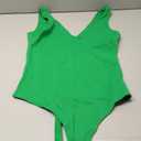 SAUNGKUAI Womens Bodysuit Sexy Plunge Deep V Neck Backless Sleeveless Tank Thong Body Suits Outfits for Going Out (Medium, Green)
