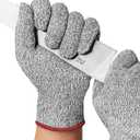 PACIFIC PPE Cut Resistant Gloves Food Grade, Level 5 Protection, Safety Kitchen Cut Gloves, Machine Washable, Durable, Butcher Meat Cutting, Oyster Shucking, X-Large (Gray, XL)