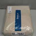 Bedsure 100% Washed Cotton Duvet Cover Full Size - Oatmeal Minimalist Cotton Duvet Cover Linen Like for All Seasons - GentleSoft Plain Simple Bedding (Oatmeal, Full, 80"x90")