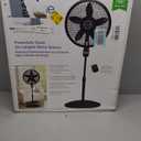 Lasko Oscillating Cyclone Pedestal Fan, Adjustable Height, Timer, Remote Control, 3 Speeds, for Bedroom, Living Room, Home Office, 18", Black, 1843