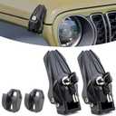 2026 Upgraded Locking Hood Latch with Keys - Anti-Theft, Dust & Water Resistant Design - Compatible with 2007-2018 Jeep Wrangler JK & 2018-2026 Jeep Wrangler JL/JLU & Gladiator JT