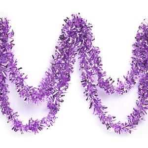 Anderson's Metallic Lavender Tinsel Twist Garland, 25ft Holiday Decoration, Christmas Tree Trim, Parade Float Decor, Party Supplies, Halloween, Graduation, Indoor/Outdoor Event Garland
