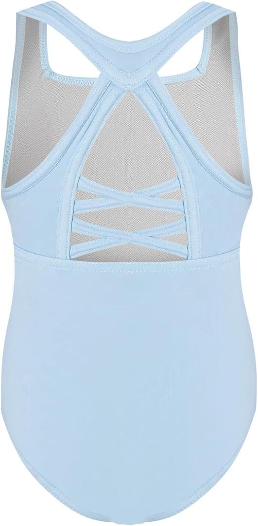 Phineein Girls Gymnastics Leotards Hollow Back Crisscross - Kids Sleeveless Ballet Dance Fancy Leotard,10-12 Years